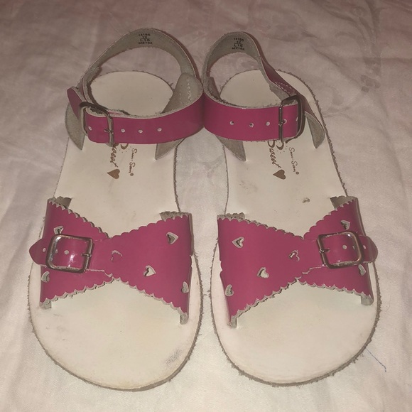 Girls sz12 pink Salt Water Sandals